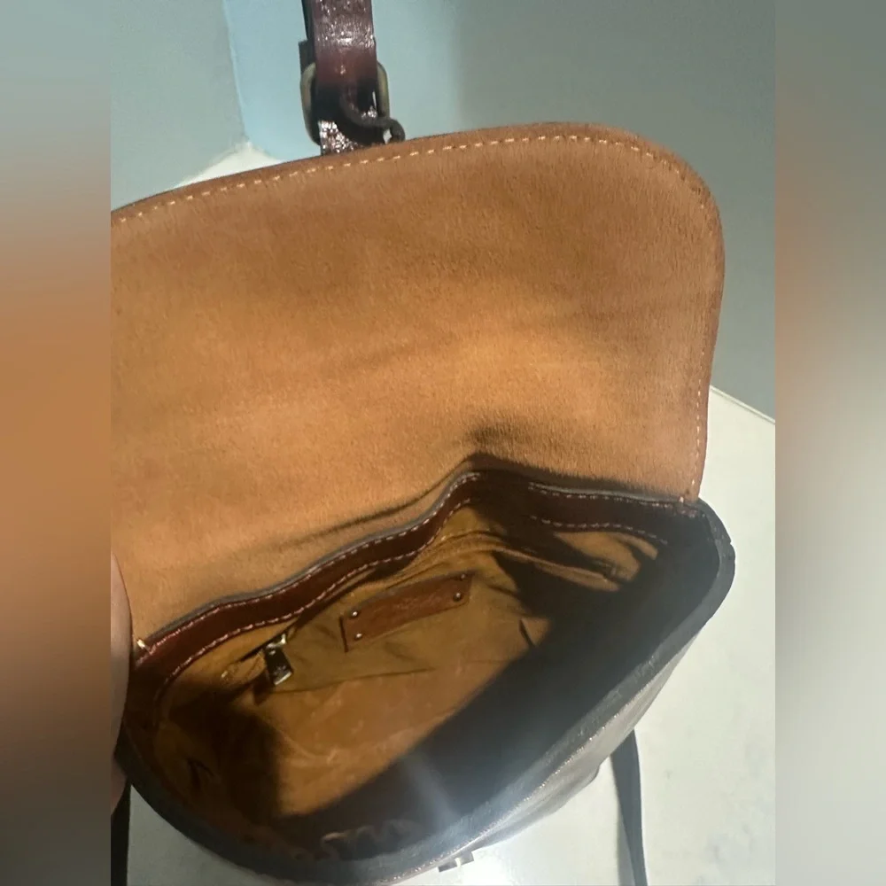 Patricia Nash Small Vatoni Brown Leather Convertible Bag/Backpack